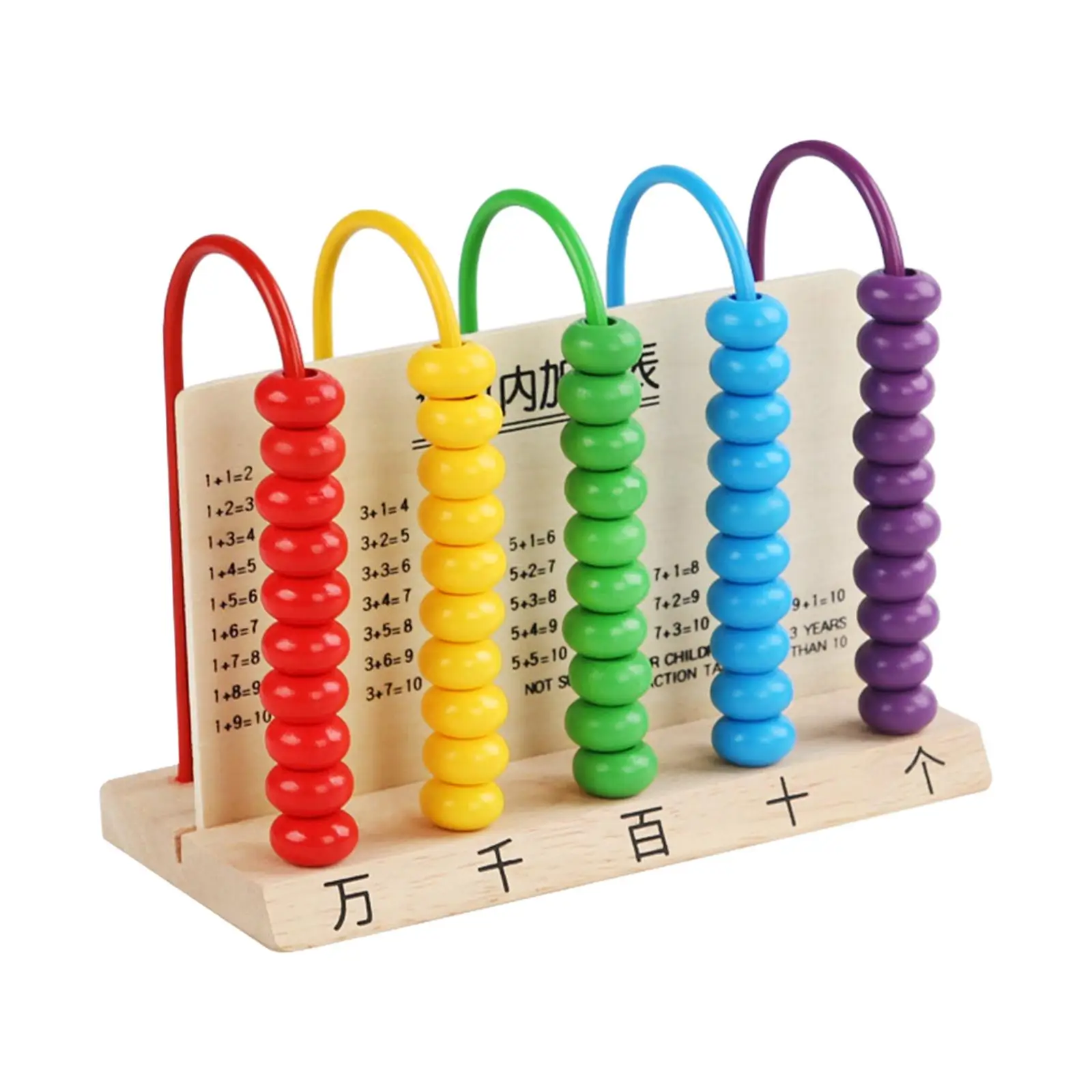 Counting Frame Educational Toy Colorful Beads Montessori Educational Learning Games Add Subtract Abacus for Kindergarten Baby