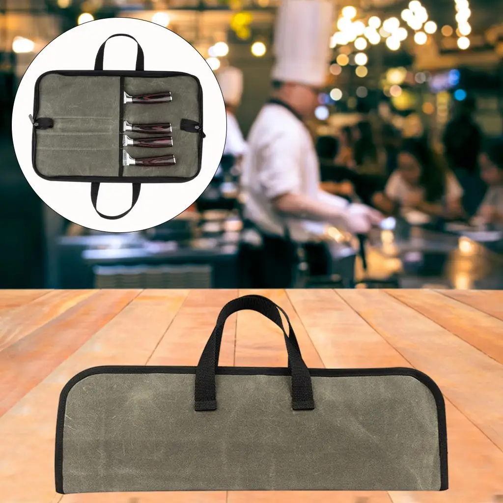 Pockets Durable Chef Roll Tool Bag Portable Cooking Carry Case