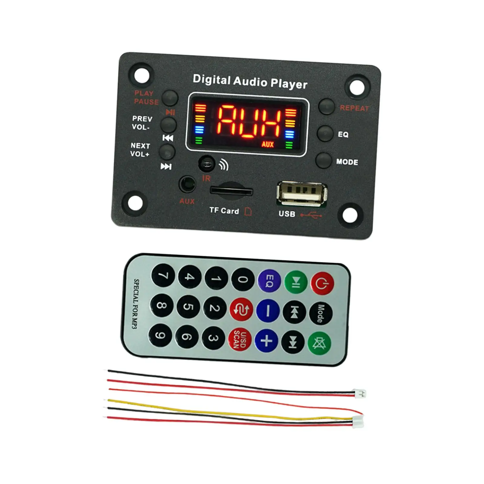 MP3 Decoder Board Video Player Stereo Audio Receiver Support Recording MP3 Decoding Board Audio Decoder Board Car Radio Module