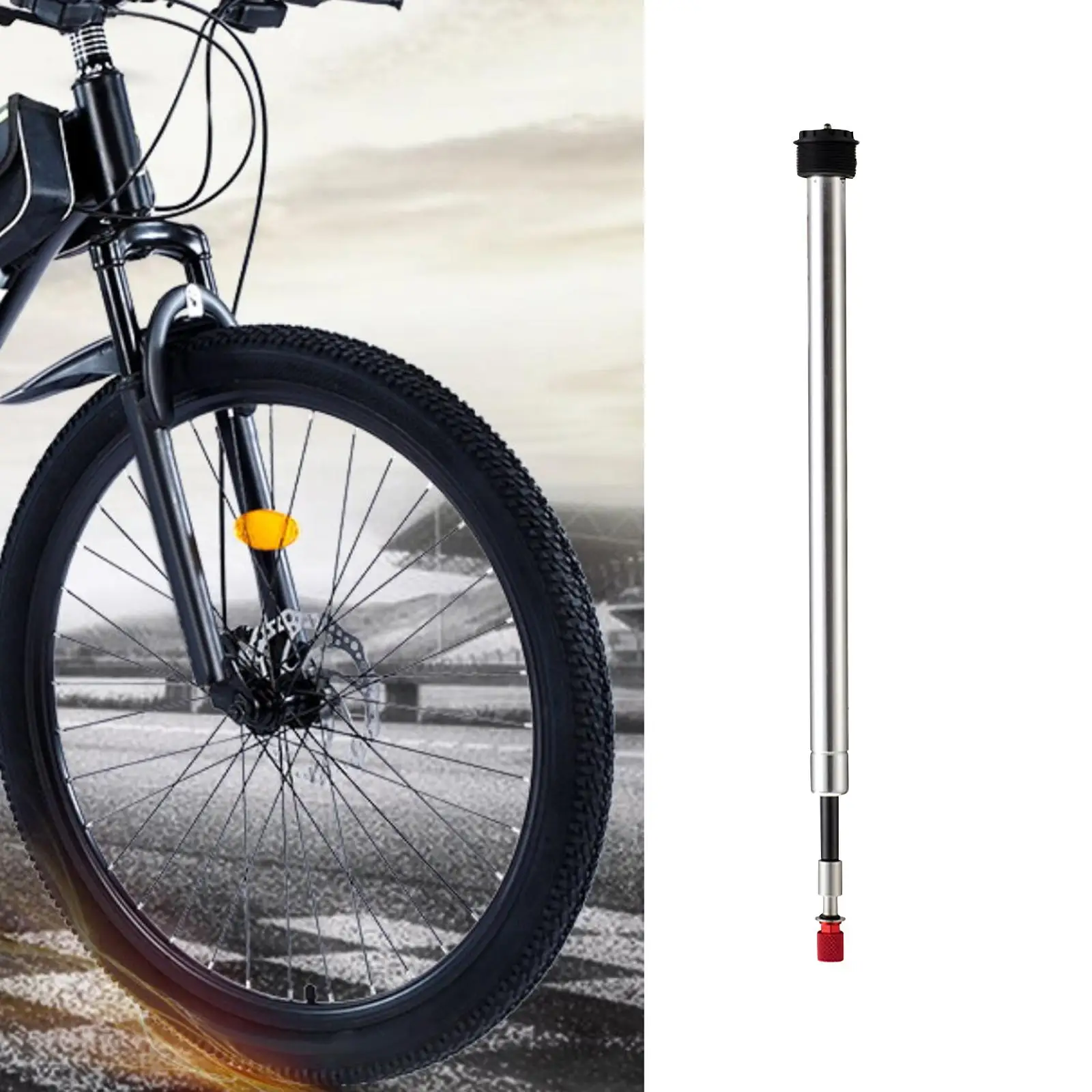 Bicycle Front Fork Repair Rod Professional Sturdy Accessory 34mm Bike Fork Repair Parts Air Pneumatic Rod for Mountain Bike