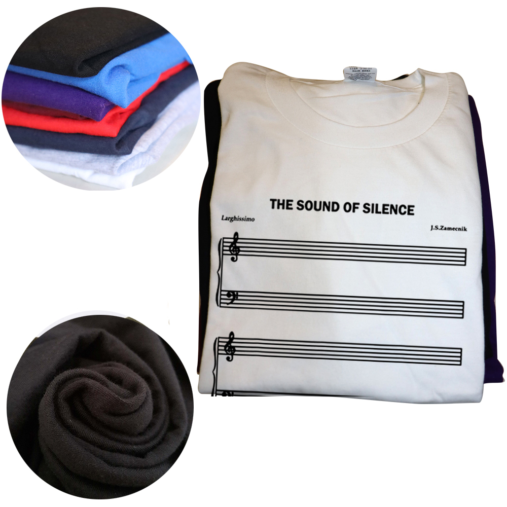 Lustige Die Klang Der Stille Musik Liebhaber T Shirts Baumwolle Grafik Streetwear Kurzarm Geburtstag Geschenke Sommer Stil T-shirt Männer – Detail 3