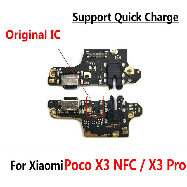 Xiaomi pco x3 nfc x3pro用のマイク付きフレックスケーブル充電ジャック,高速充電 - AliExpress