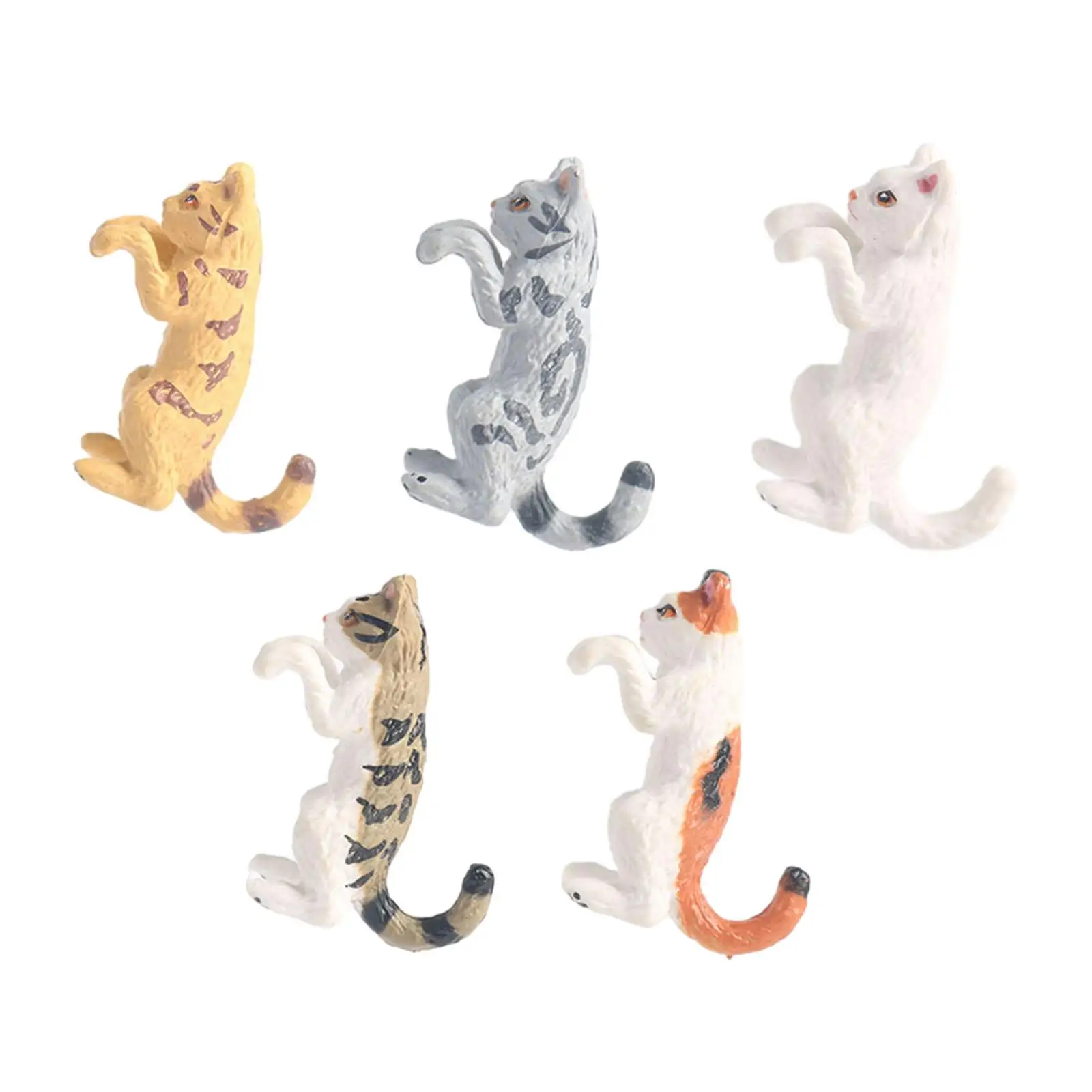 5Pcs Hanging Animal Statue Cat Planter Hanging Pendant Fish Tank Decorations for Aquarium Lovers Patio Landscaping Balcony Lawn