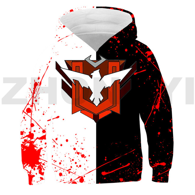 Sudadera con capucha 3D Free Fire Garena para ni os de manga