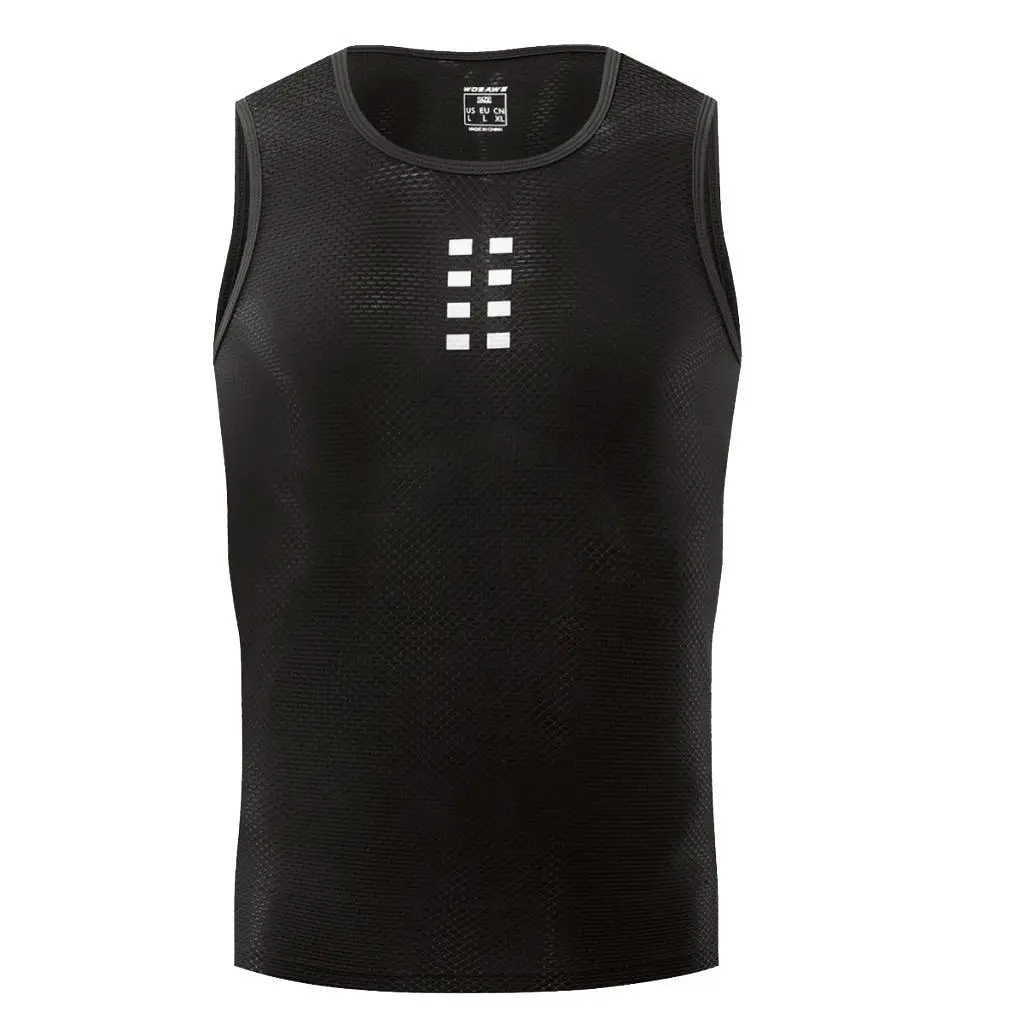 Reflective Men`s Sleeveless Sports Vest Layer Sports Wear for