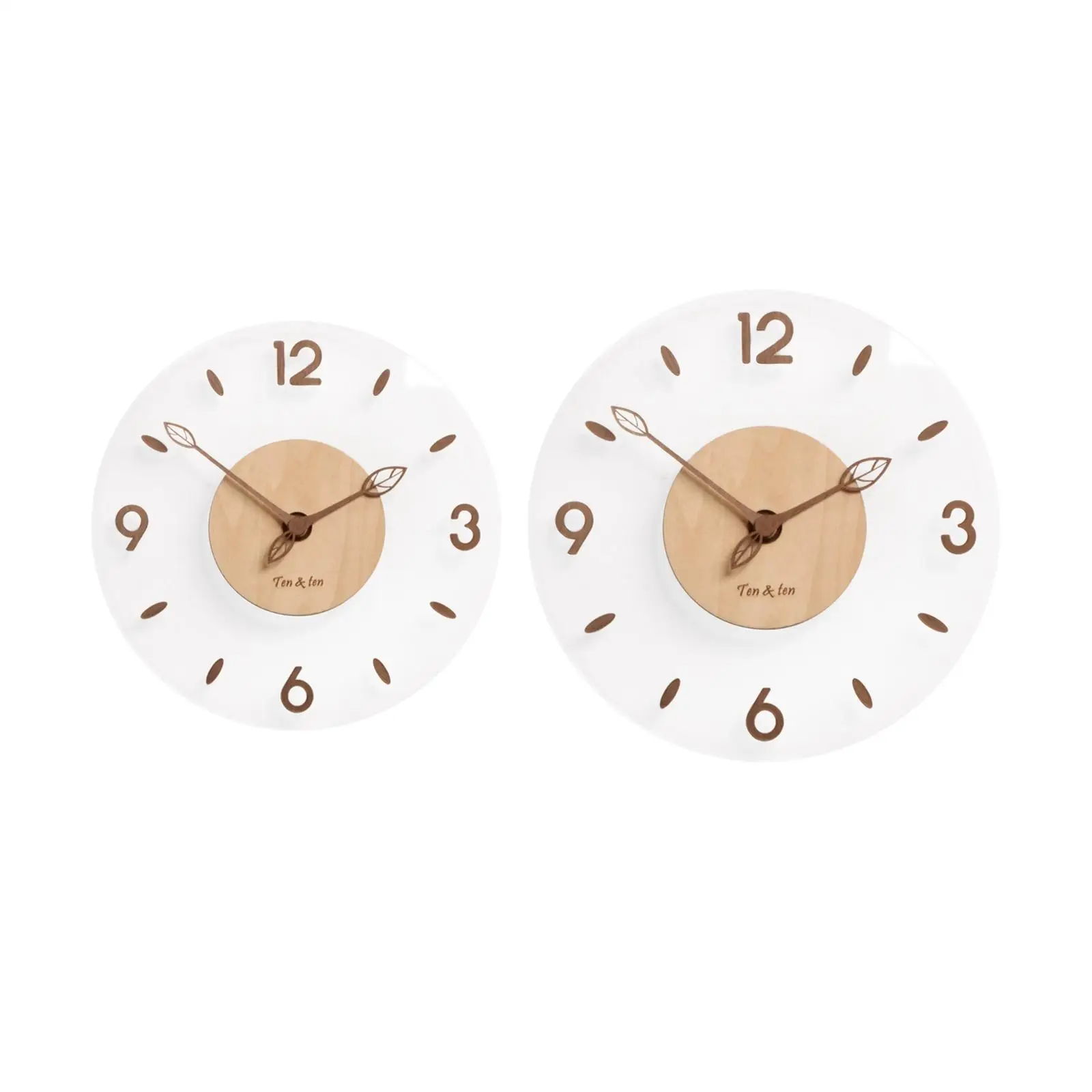 Modern Minimalist Acrylic Wall Clock Silent Decorative Round Wall Hanging Clocks for Cafe Bedroom Decor