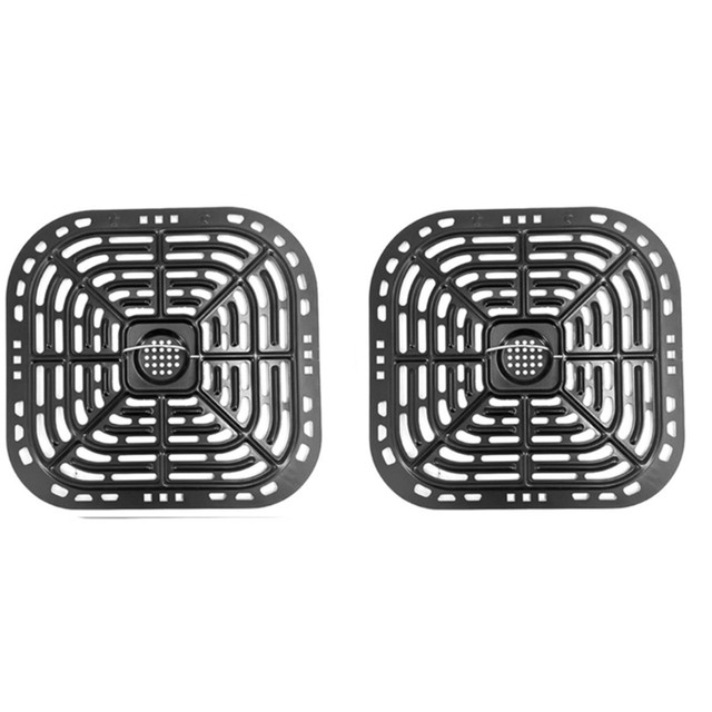 Air Fryer Grill Plate for Instants Vortex Plus 6QT Air Fryers, Upgraded  Square Grill Pan Tray Replacement Parts with Rubber Feet for Instants