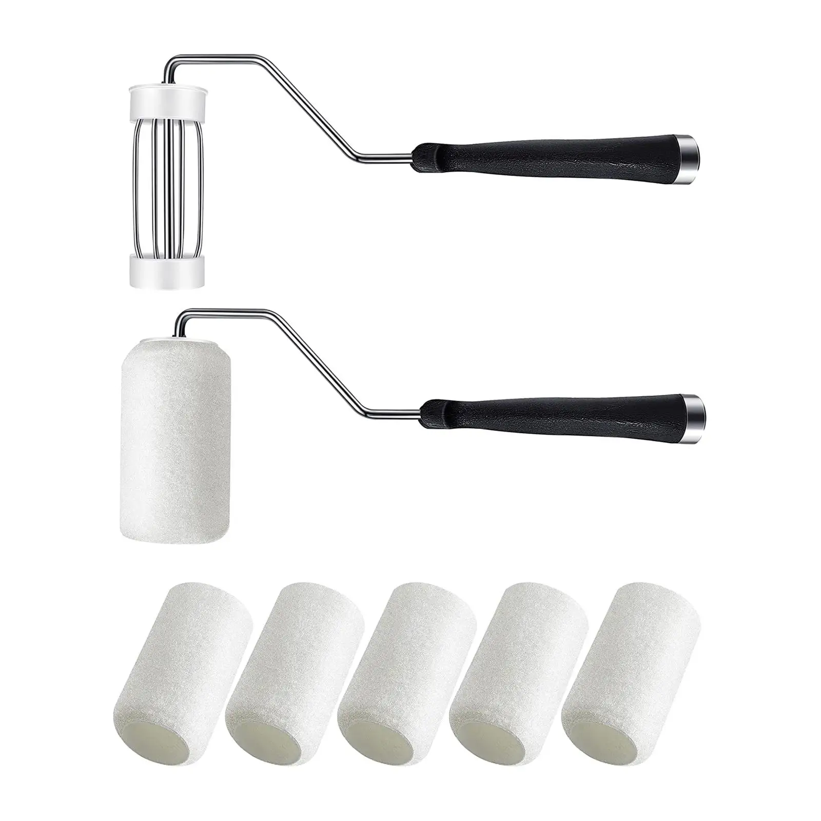 Handle Sponge Paint Roller of 8 Tool Painting Decorative DIY for Ceiling Wall Painting Interior