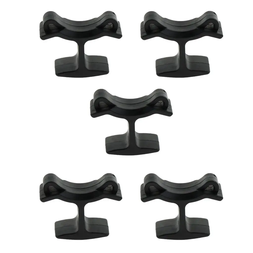 Perfeclan 5 Pack Referee Whistle Finger  Holder for Basketball Trainer Fingers Clamp Accessories Black