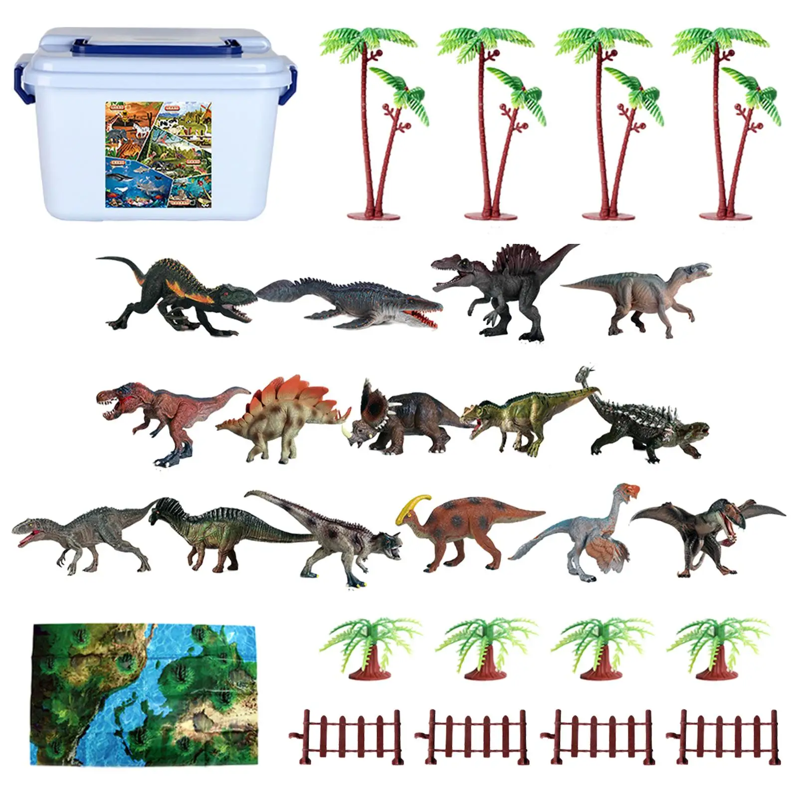 15 Pieces Dinosaur Toys Dinosaur Figures Playset for Festivals New Year