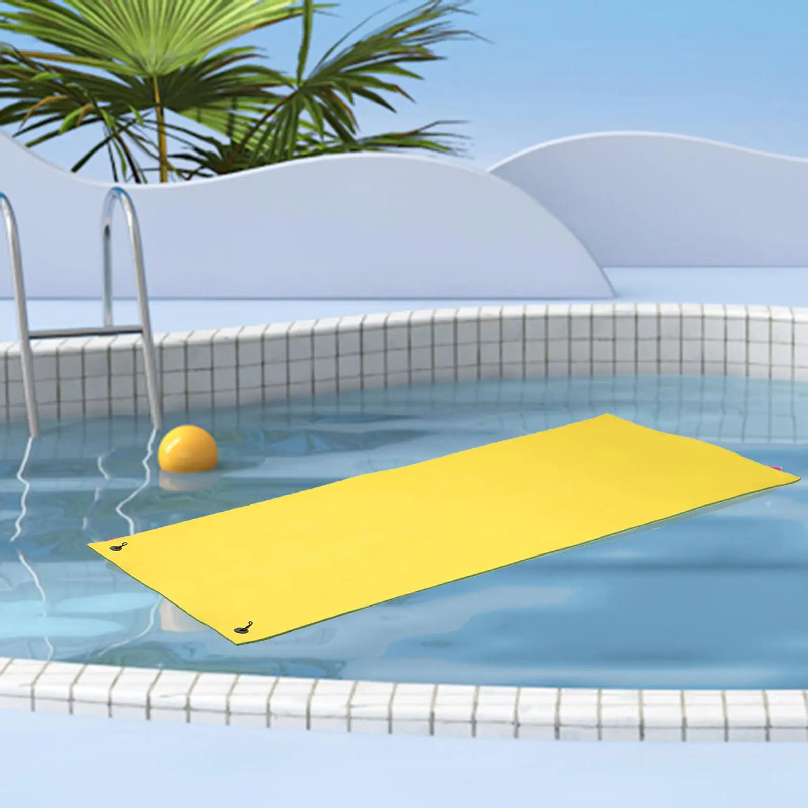 Floating Mat Water Cushion Pad 3 Layer 106x35.4x1.3inch Durable Xpe Foam Mat