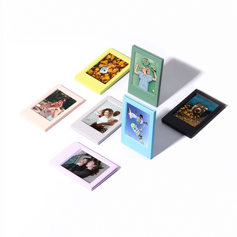 Description Picture 3 of item3 Inch Mini Film Photo Frame for Polaroid Photocard Holder Desktop Picture Frame Album Poster Display Stand Desk Decor