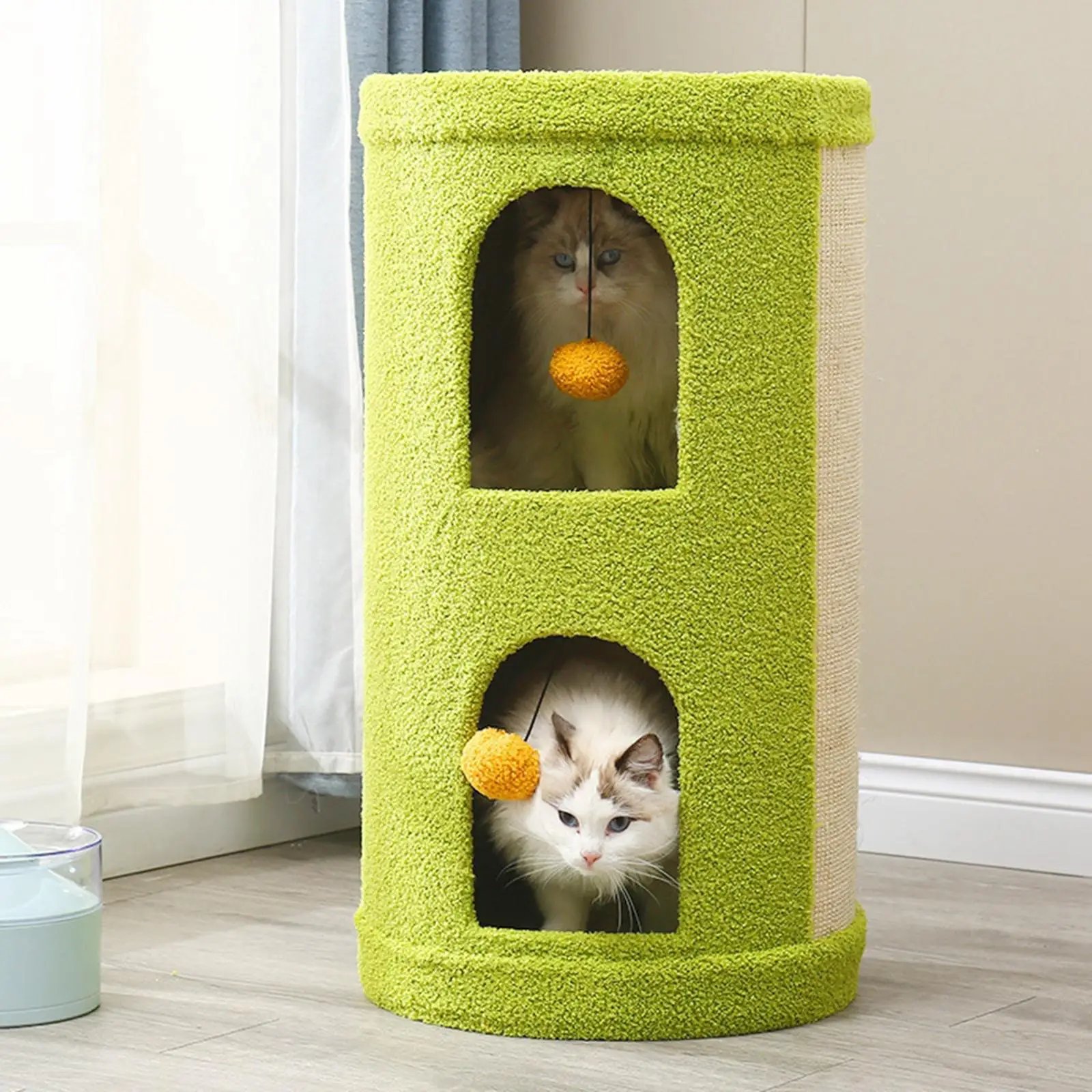 Funny Cat Climbing Frame Pet House Scratcher Toy Sisal Scratching Posts