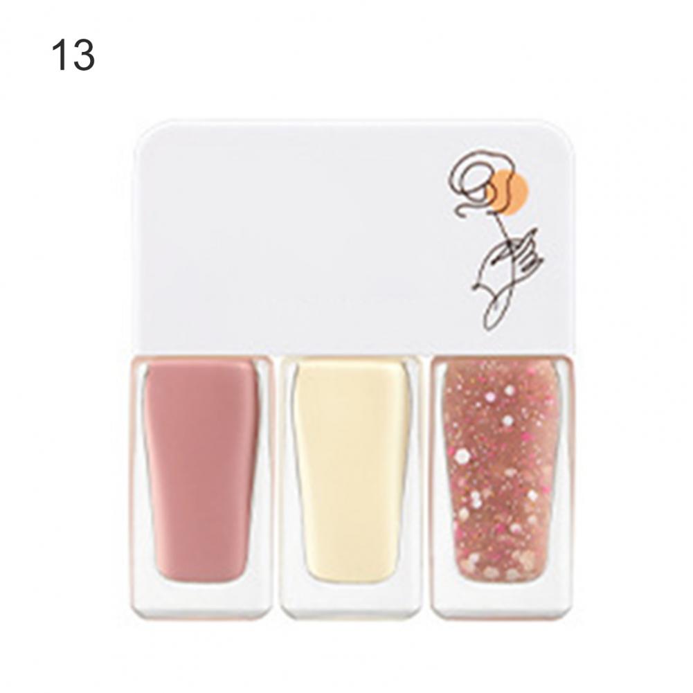 3Pcs/Set Water-Based Gel Nail Polish Set - 12g, Quick-Dry, DIY 3-in-1 Nail Art