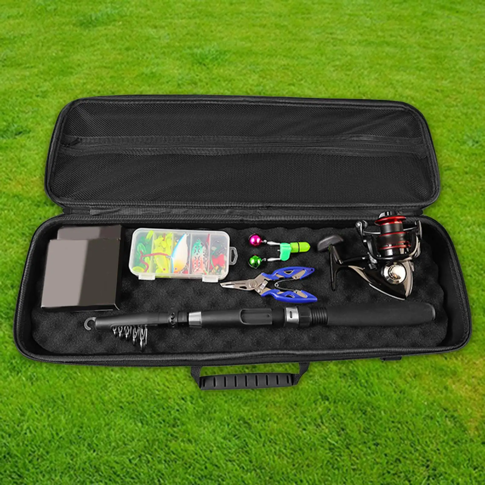 Fishing Rod Reel Bag Outdoor Fittings Sturdy Equipment Practical Lightweight Shockproof Travel Case Fishing Tackle Storage Case