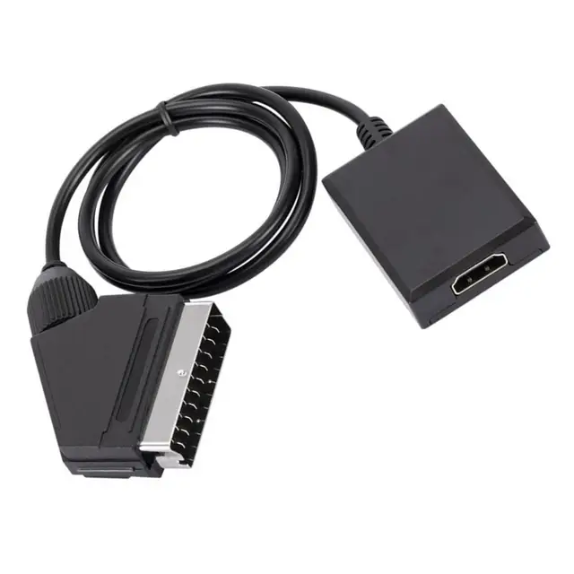 HDMI-compatible to SCART Converter Portable Plug and Play High Resolution  HDMI-compatible to SCART Adapter Cable for Compuer - AliExpress