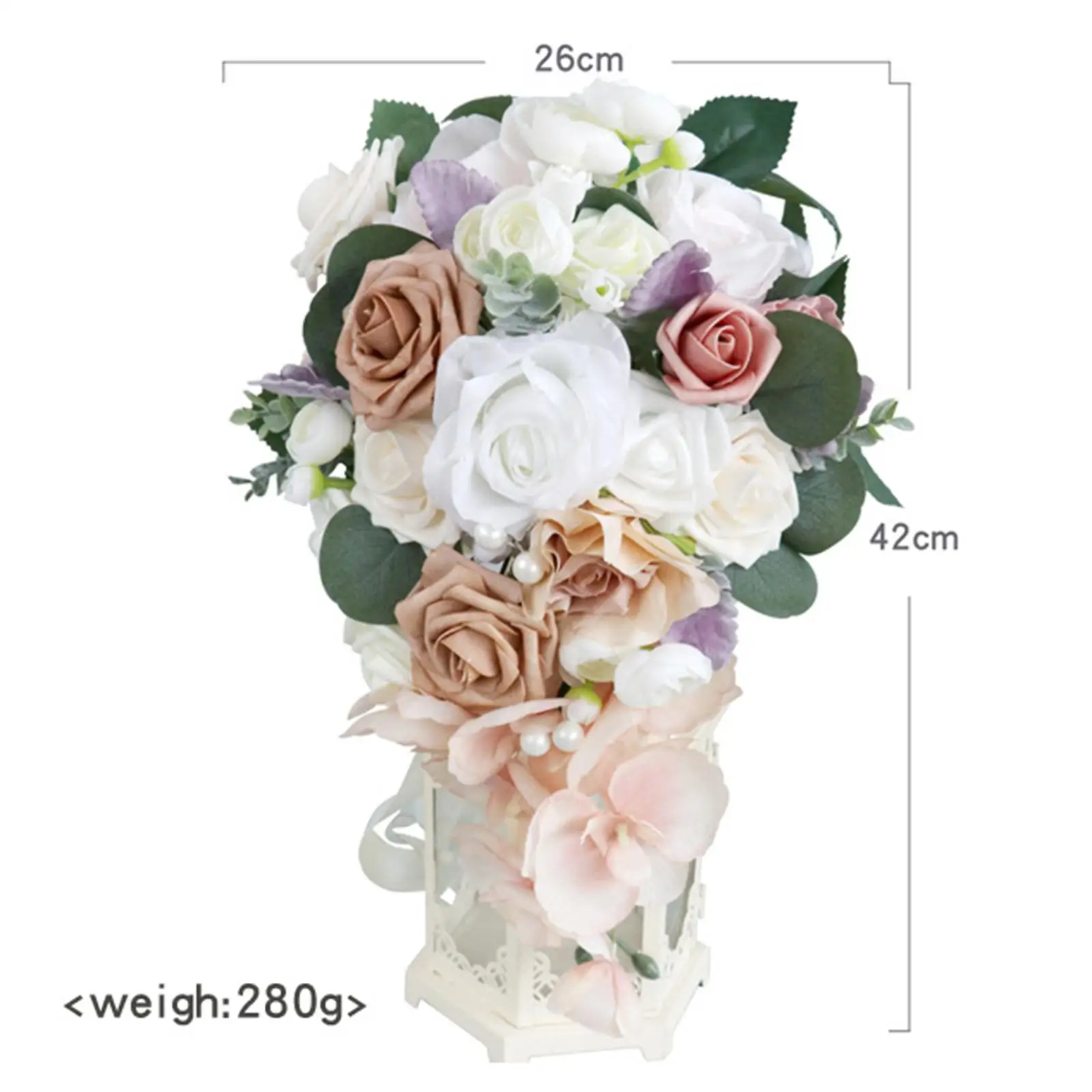 Artificial Holding Flower Decorative Romantic Wedding Holding Bouquet for Party Ceremony