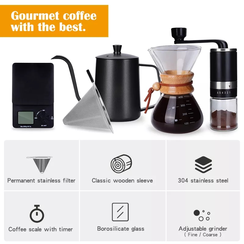 Title 3, Portable Coffee Maker Outdoor Modern Manual Dri...