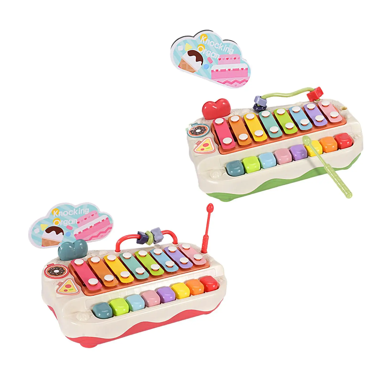 Musical Toy Multicolored Motor Skills Preschool Hand Knocking Piano for Boy Girls 1 2 3 Years Old Kids Toddler Holiday Gifts