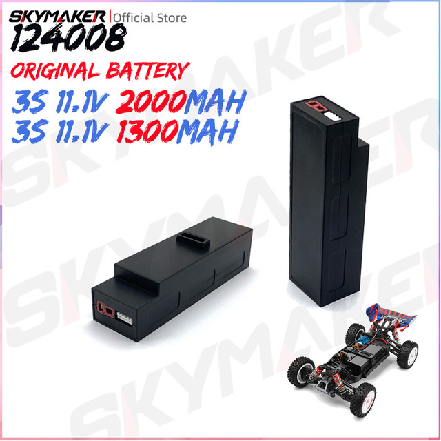 Original Wltoys 124008 RC Car Battery 3S 11.1v 1300mAh 2000mAh T