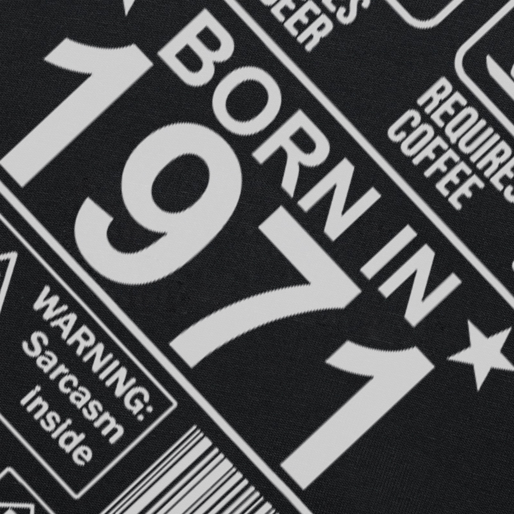 1971 Geburtstag Party Feier Männer Grafik T Shirts Casual Tees Rundhals T-Shirt Baumwolle Euro Größe Harajuku Männer Kleidung – Detail 5