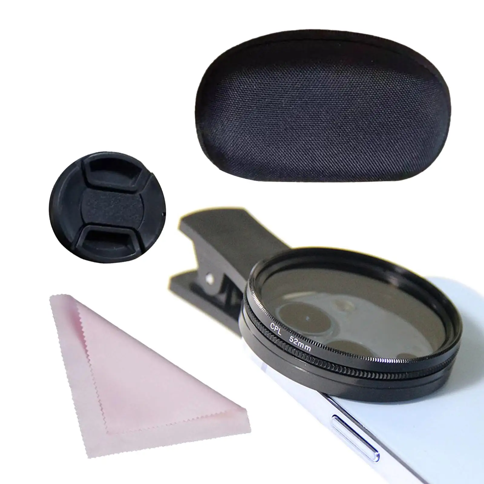52mm CPL Phone Camera Lens Optical Glass Photography Accessories Portable Lightweight Professional Clip on Cellphone CPL Filter
