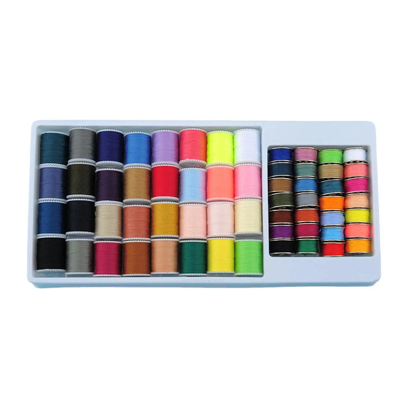 60Pcs Sewing Thread Kit Sewing Thread Spools Bobbins Travel Adults Polyester Thread Spools for Embroidery Household Accessories