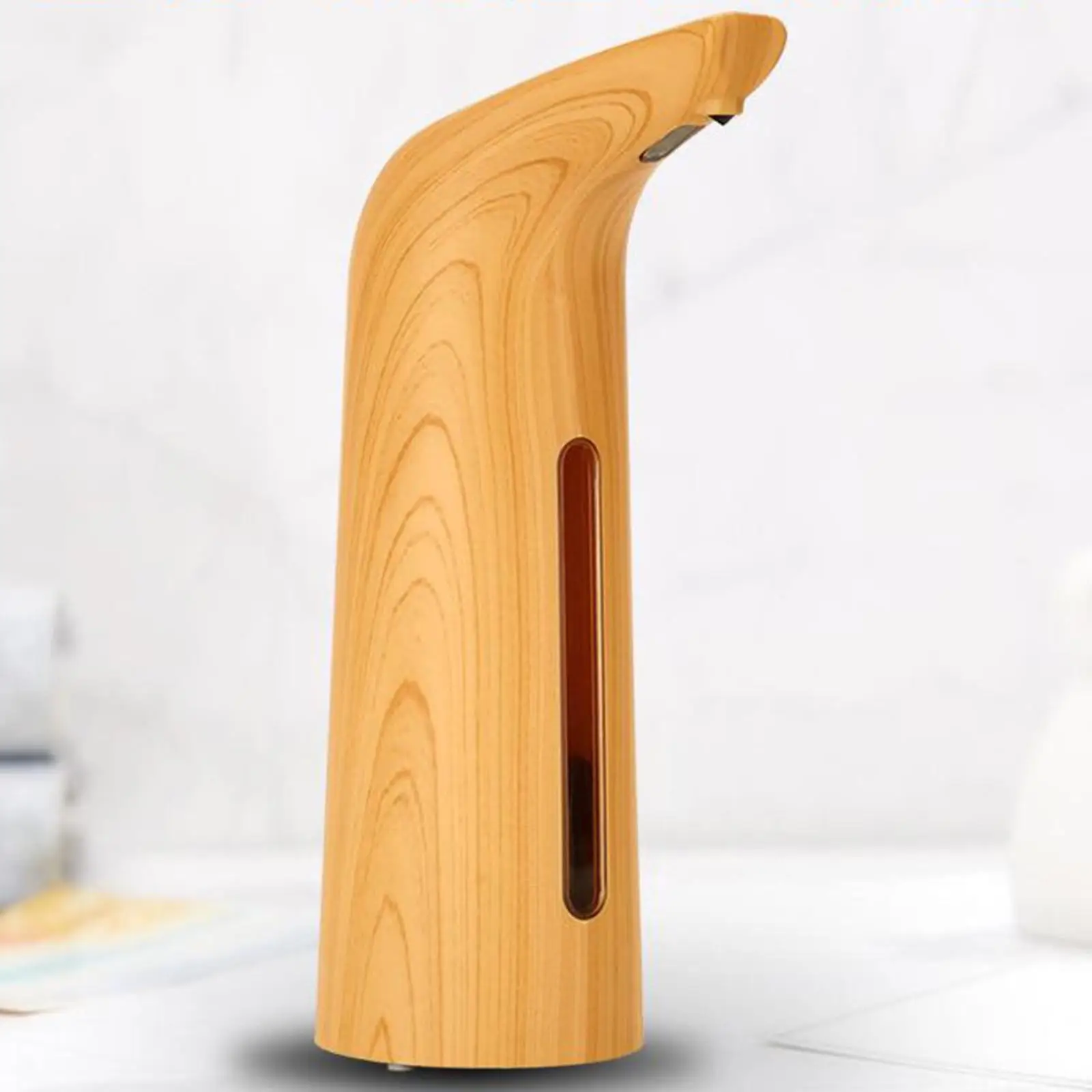 Rechargeable Contactless IR Sensor Automatic Soap Dispenser Wood Grain  Pump Bottle