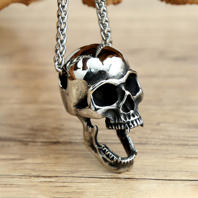 Personalized skull hip-hop necklace male cheapest collarbone chain simple and versatile n