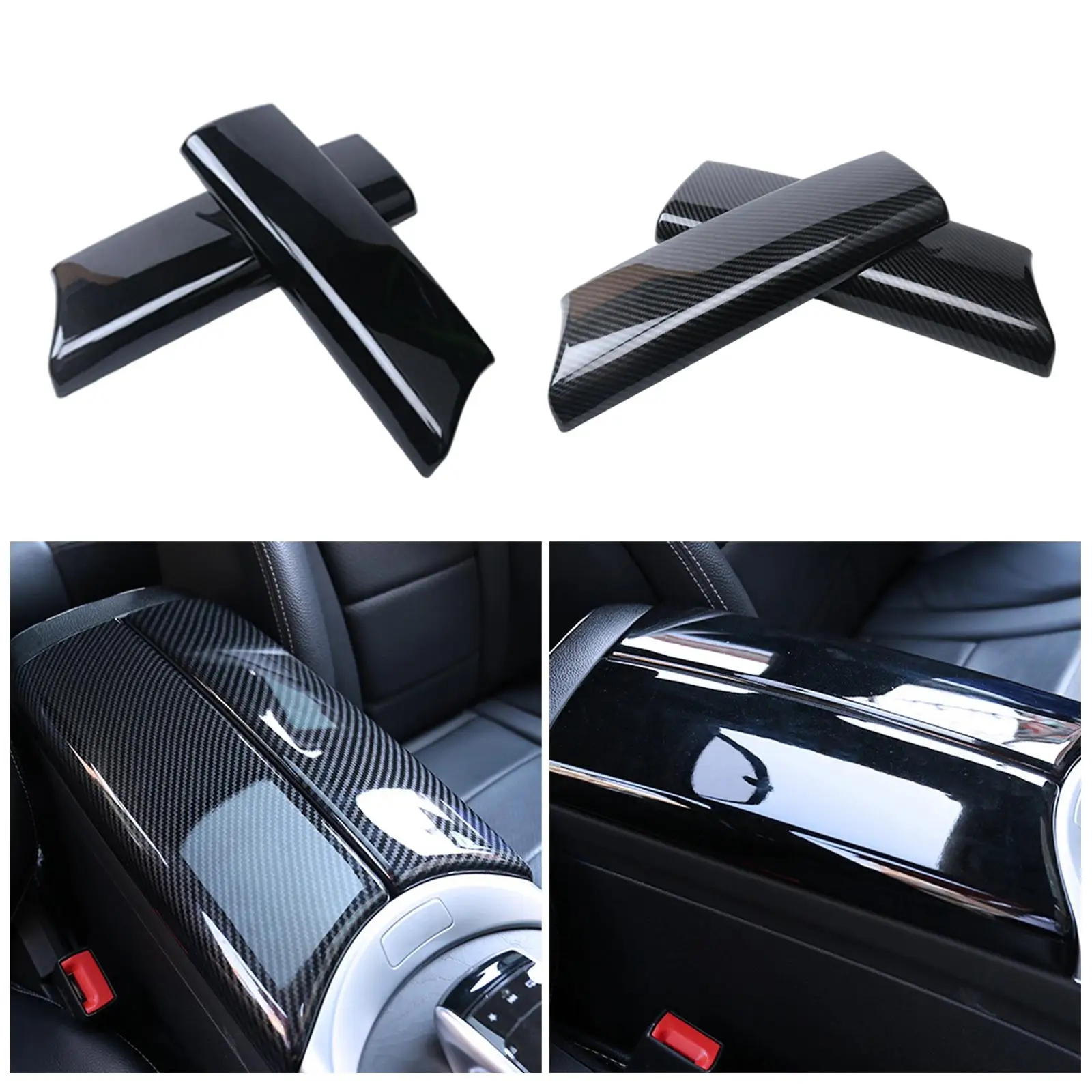 ABS Center Armrest Strip Cover Interior Center Protection Trim for Mercedes C Class W205 GLC x253 15-21 Prevent Scratches Decor