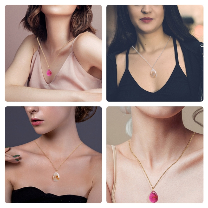 Oval Resin Mold Silicone Pendant Water Drop Mold DIY Jewelry Casting Molds for Epoxy Resin Earrings Keychain Necklace