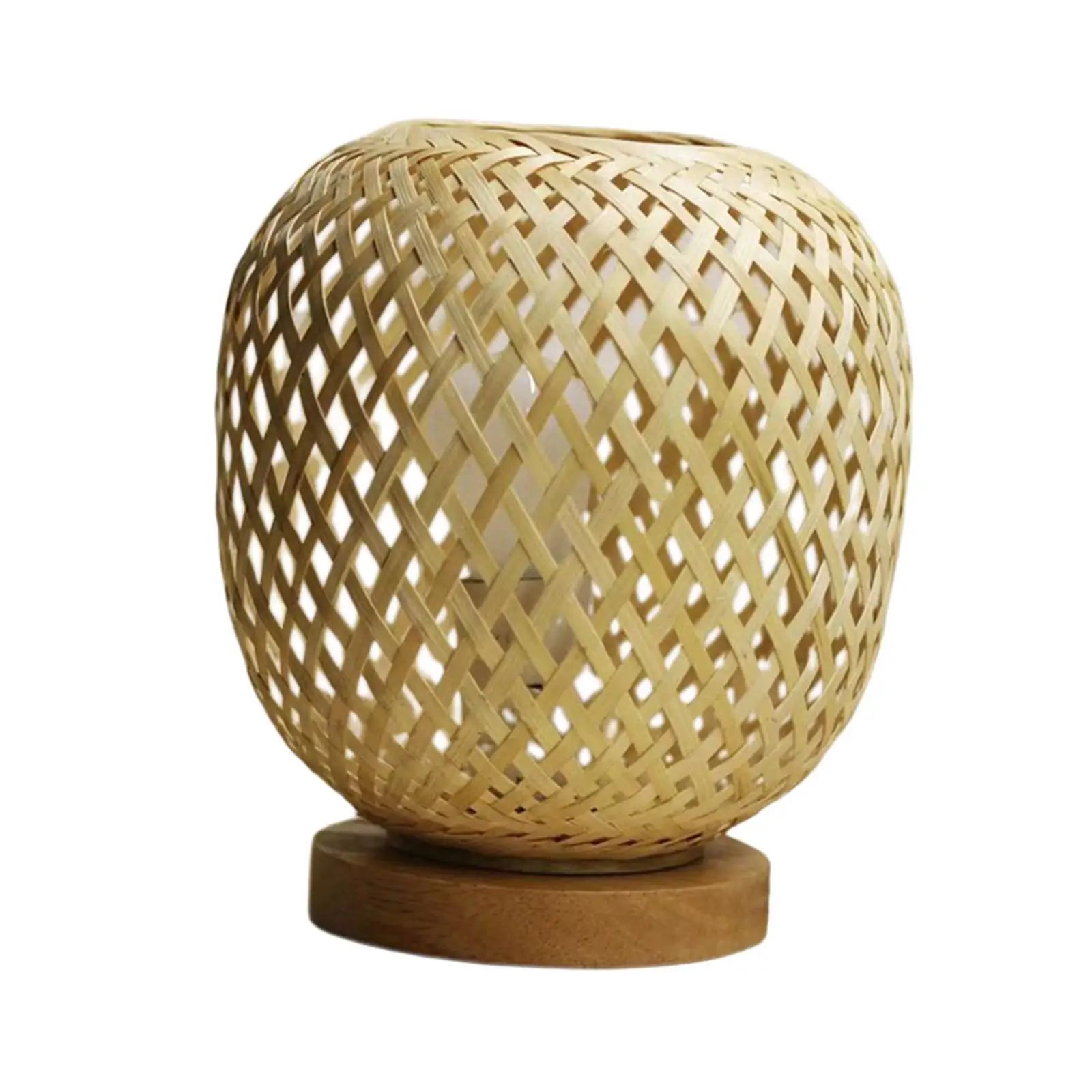  Weaving Lampshade Bedroom Desk Light Study Desk Lamp Bedside Table Lamp  Living Room Decoration Bamboo Lamp Shade