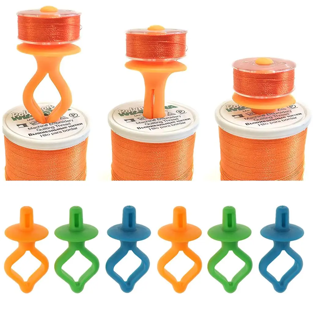 12Pcs Thread Spool Hugger Sewing Mixed Tools Silicone Thread Bobbin Holders Clips Clamps for Sewing Machine