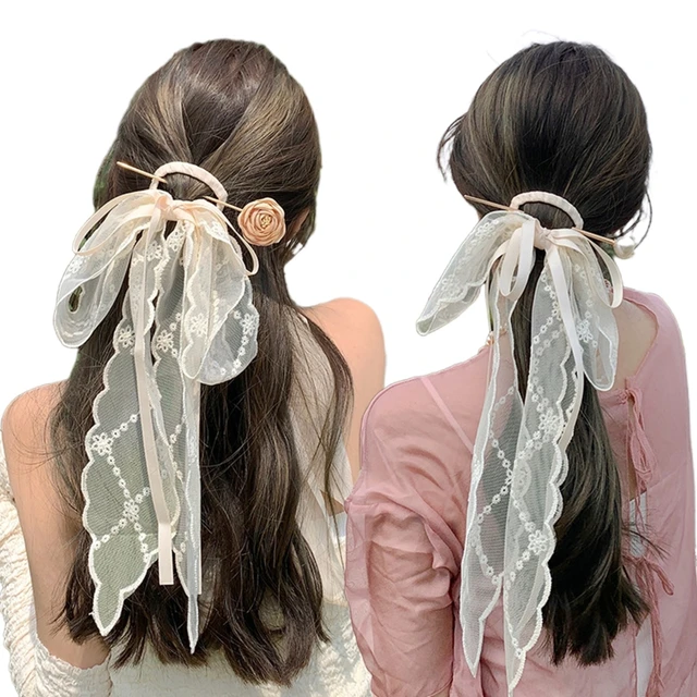 Flower Pearl/Ribbon Hair Pins Metal Vintage Hair Sticks Chinese Style Hair  Pin Hairstyle Chignon for Women Hairpin - AliExpress