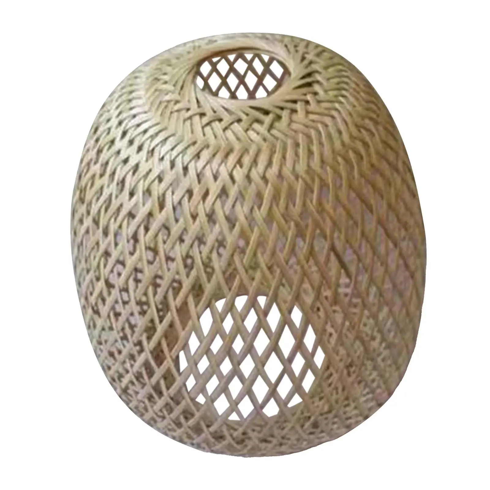 Woven Bamboo Lamp Shade Droplight Ceiling Light Cover Lampshade for Kitchen