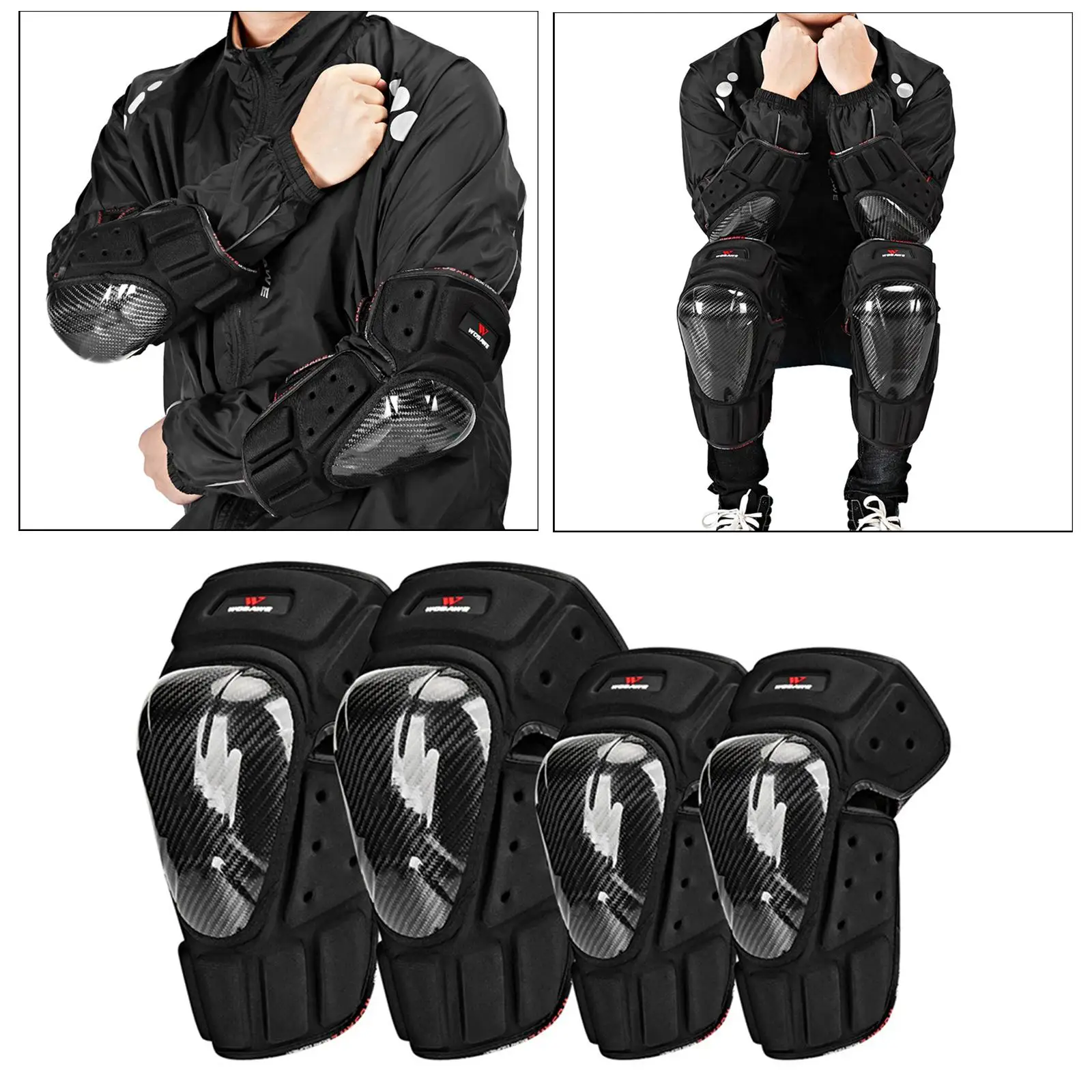 Adult Knee Pads Elbow Pads Protective Gear for Motorcycle Rollerblading Skateboard  Skating Bike Scooter Riding Sports