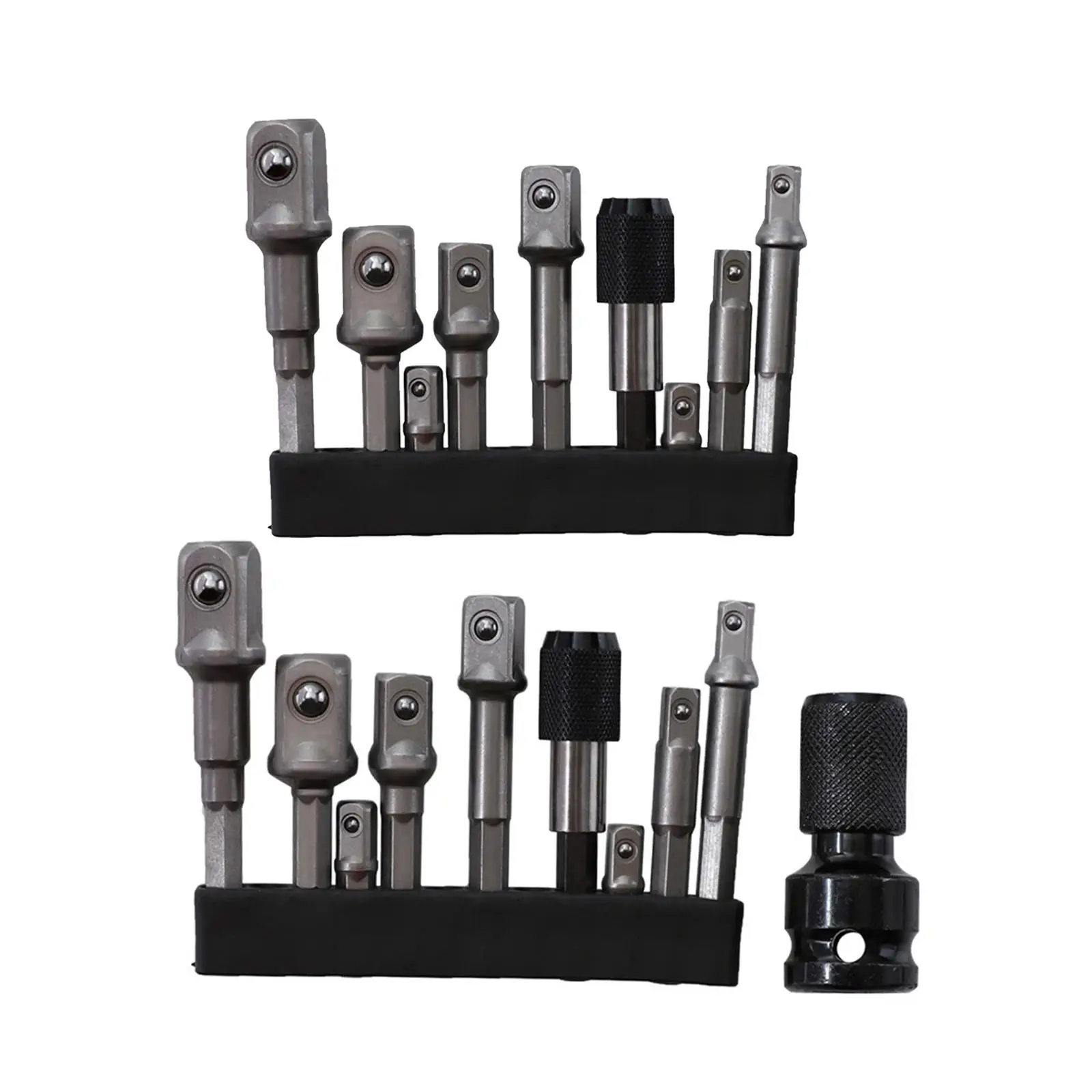 Chrome Impact Grade Socket Adapter Set Extension Set 8Pcs Drill Adapters Hardware for Power Drill Driver Electric Screwdriver