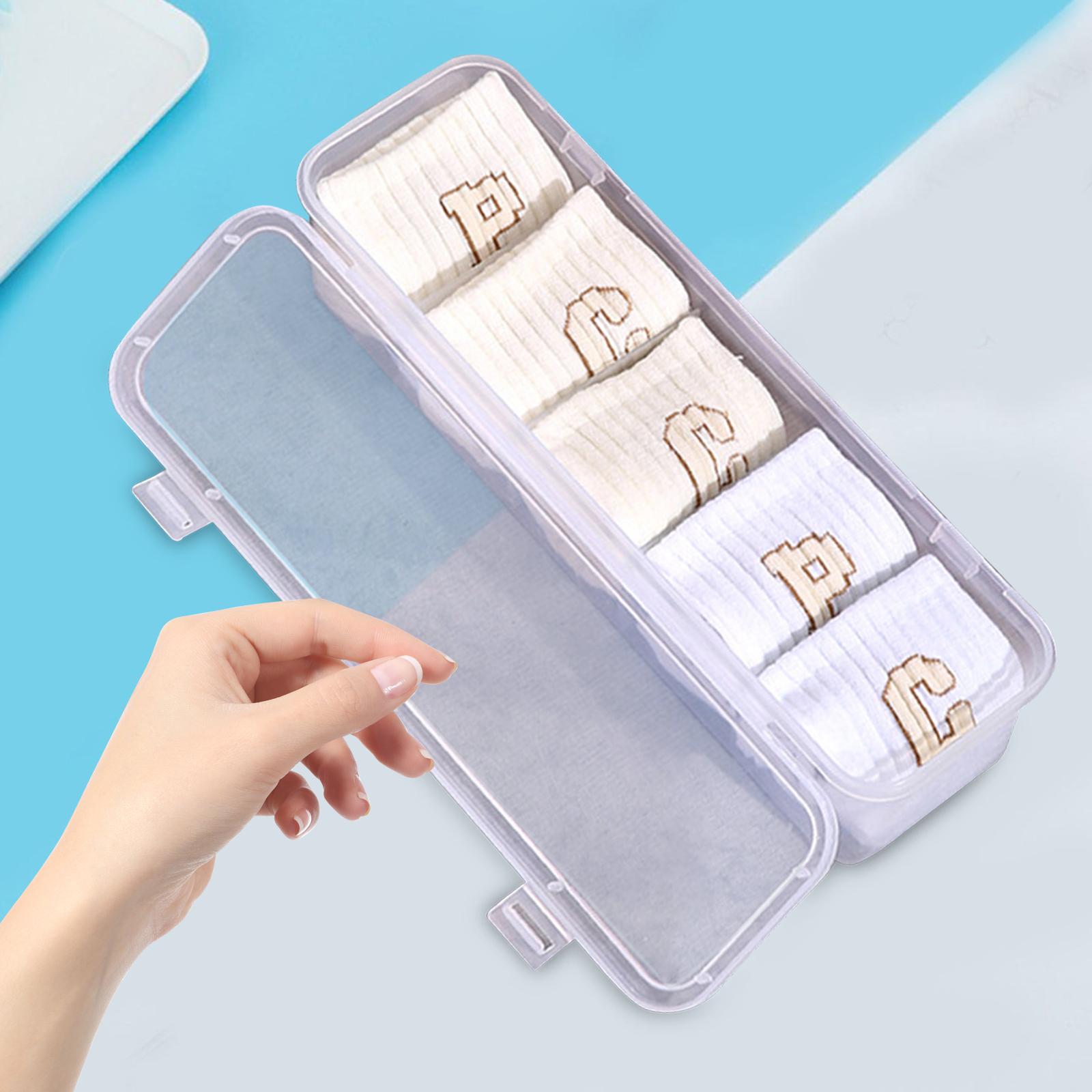 Lingeries Storage Bins Stackable Multiuse Dividers Shelf Organization Save Space Sock Underwear Organizer Wardrobe Storage Boxes