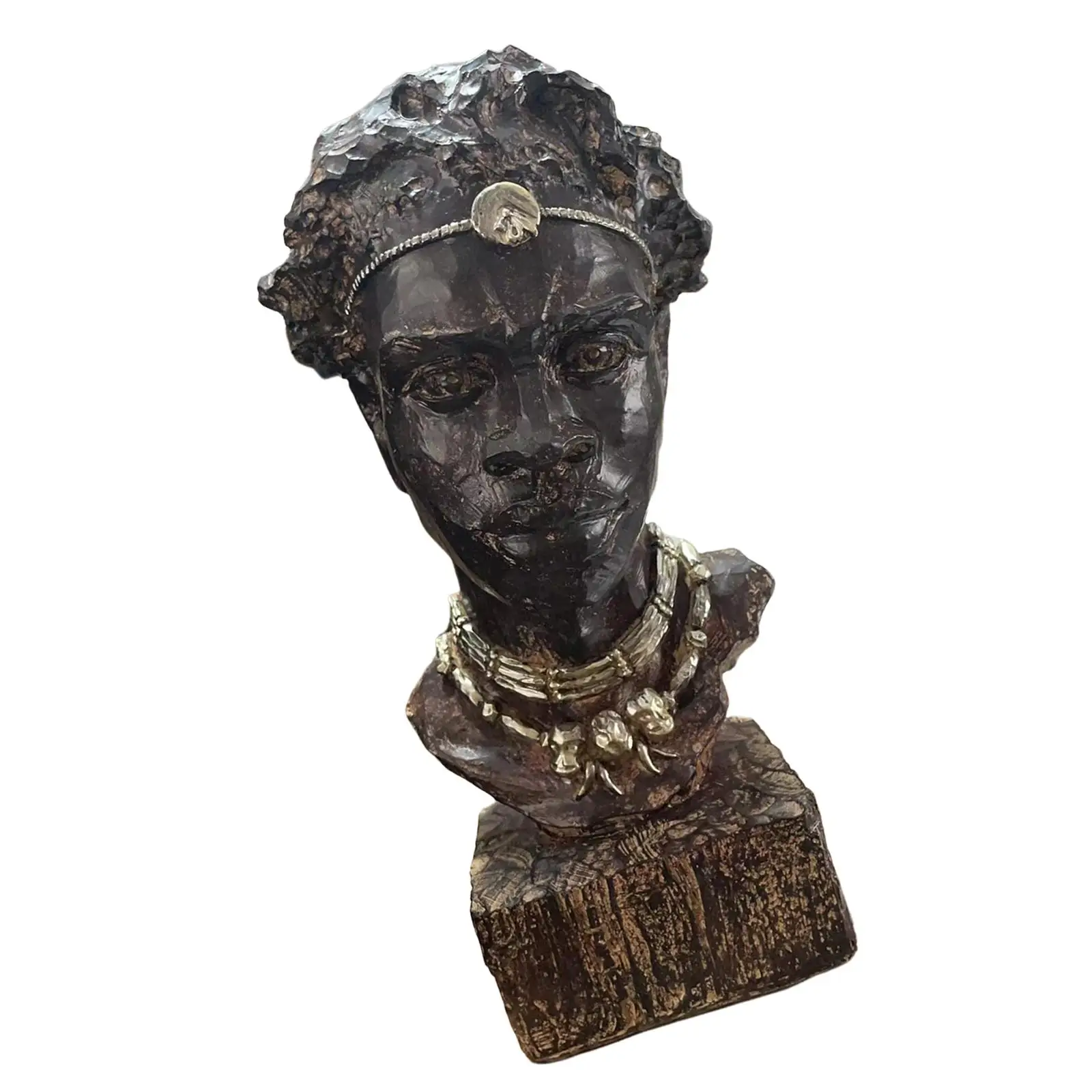 Men Resin Figurines Ornament Retro Style Home Decor African Statue Sculpture for Office Centerpieces Tabletop Bedroom Bathroom