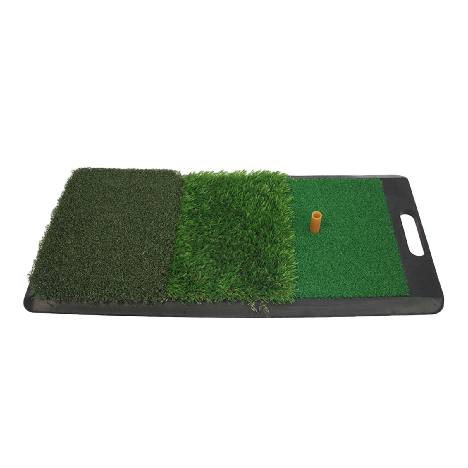 Golf Hitting Mat Swing Mat Practice Mat with Tee Rubber Backing Tri Turf Chipping Mat Driving Range Mat Grass Mat for Men