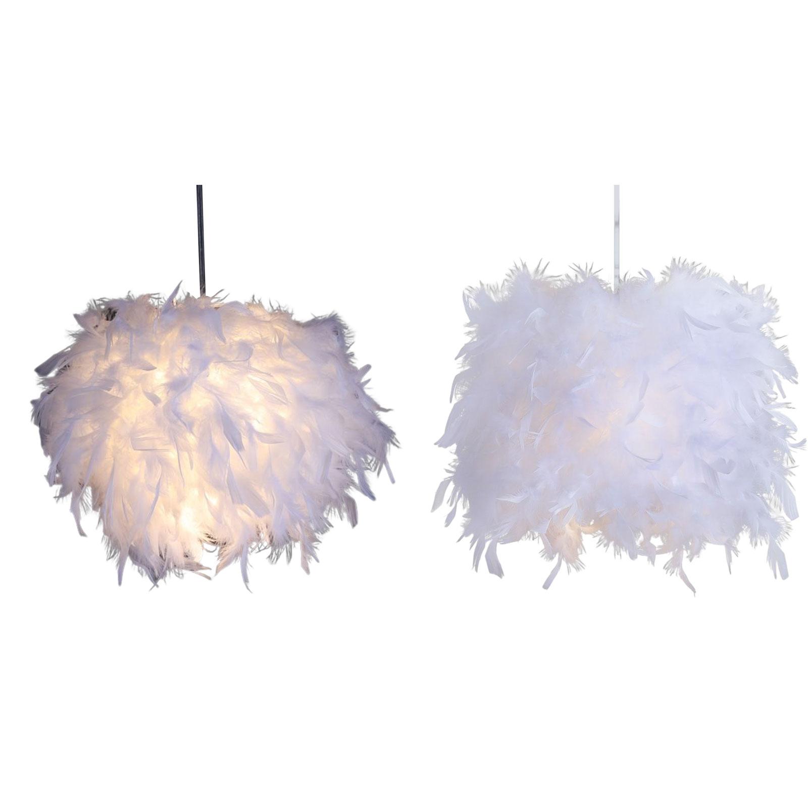 Decorative Feather Lampshade Decor Romantic Accessory Hanging Lampshade for Home Table Lamp Floor Lamp Bedside Lamp Decoration