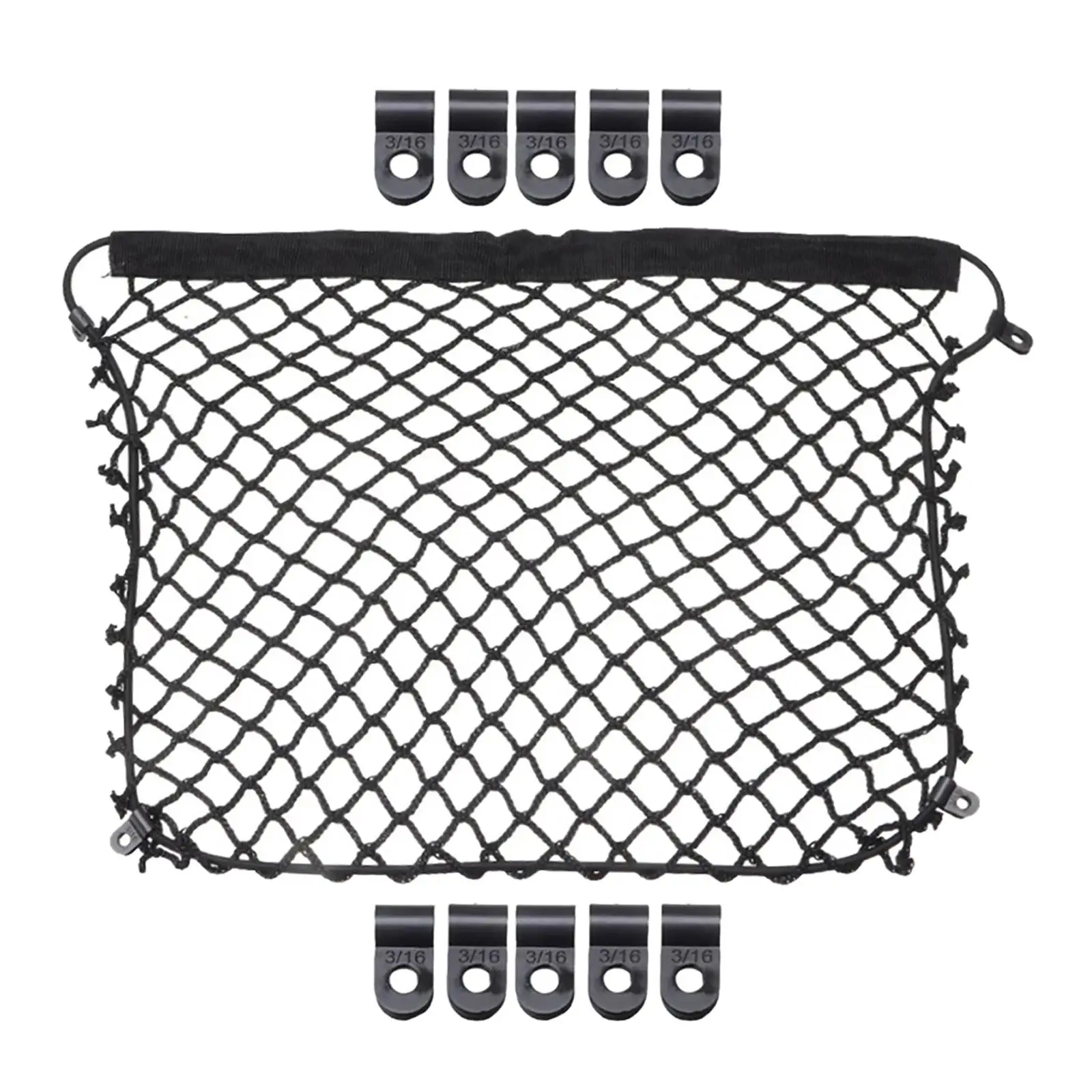 Motorcycle Cargo Net Trunk Lid Mesh with 10 Fixings Storage Net for F 650 GS