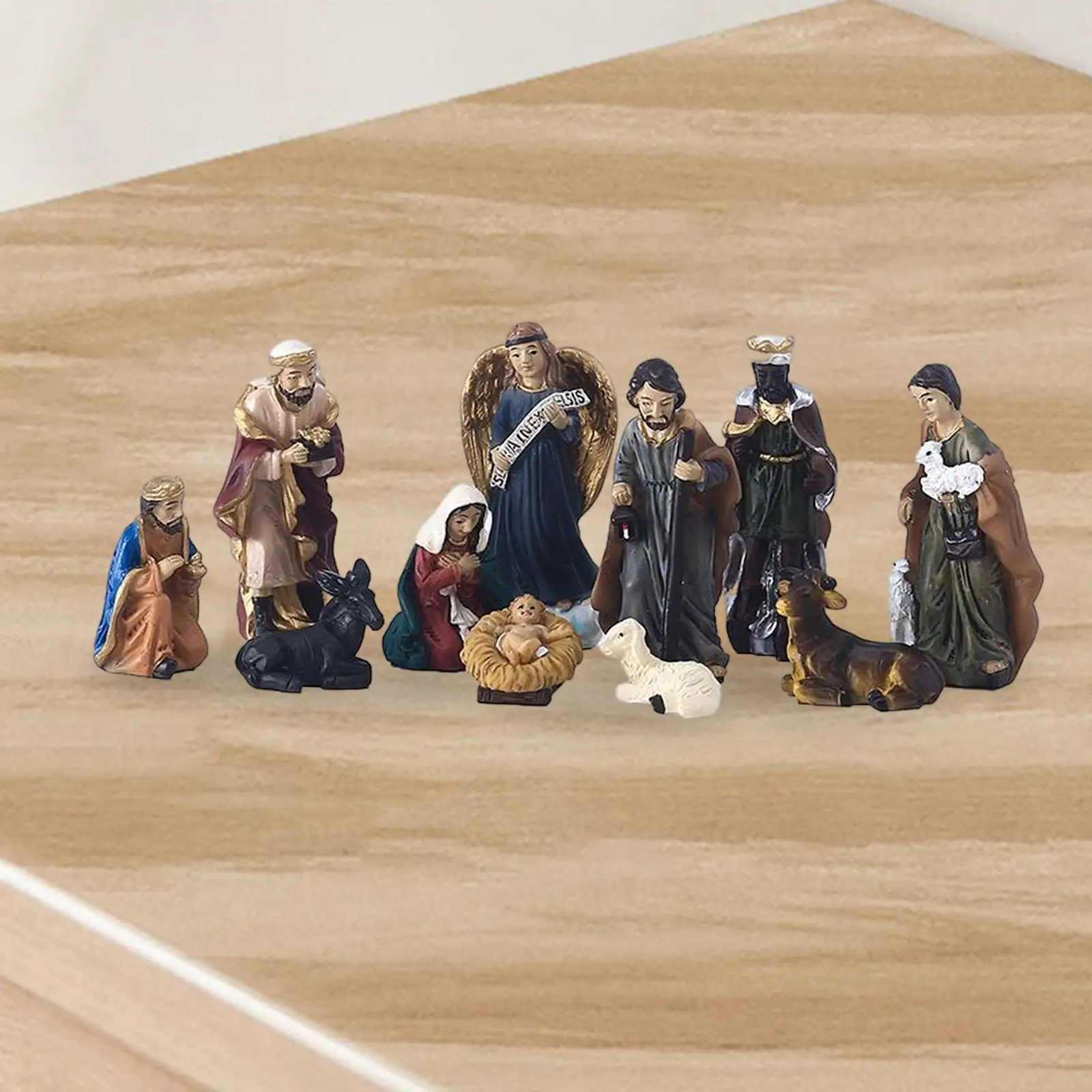 Nativity Scene Resin Figurines Decorative Crafts Accessories