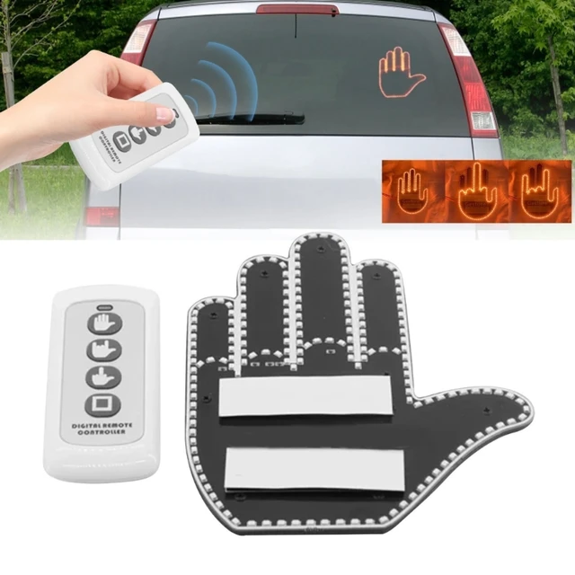 LED Middle Finger Sign for Car - Thumb Up/Down Light, Cool Car Accessories