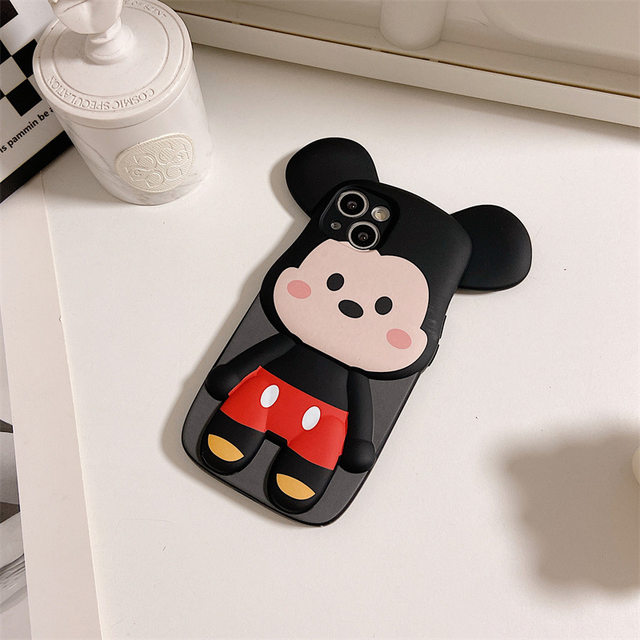 Disney 3D Mickey Mouse Cartoon Phone Case for iPhone 13 12 11 Pro X XS XR  Xsmax 13Pro creative Shockproof back cover soft shell