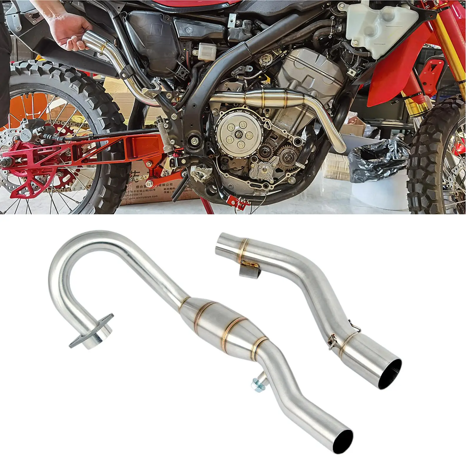Mid Exhaust Pipe Slip on Front Middle mm Pipe Header Fit for