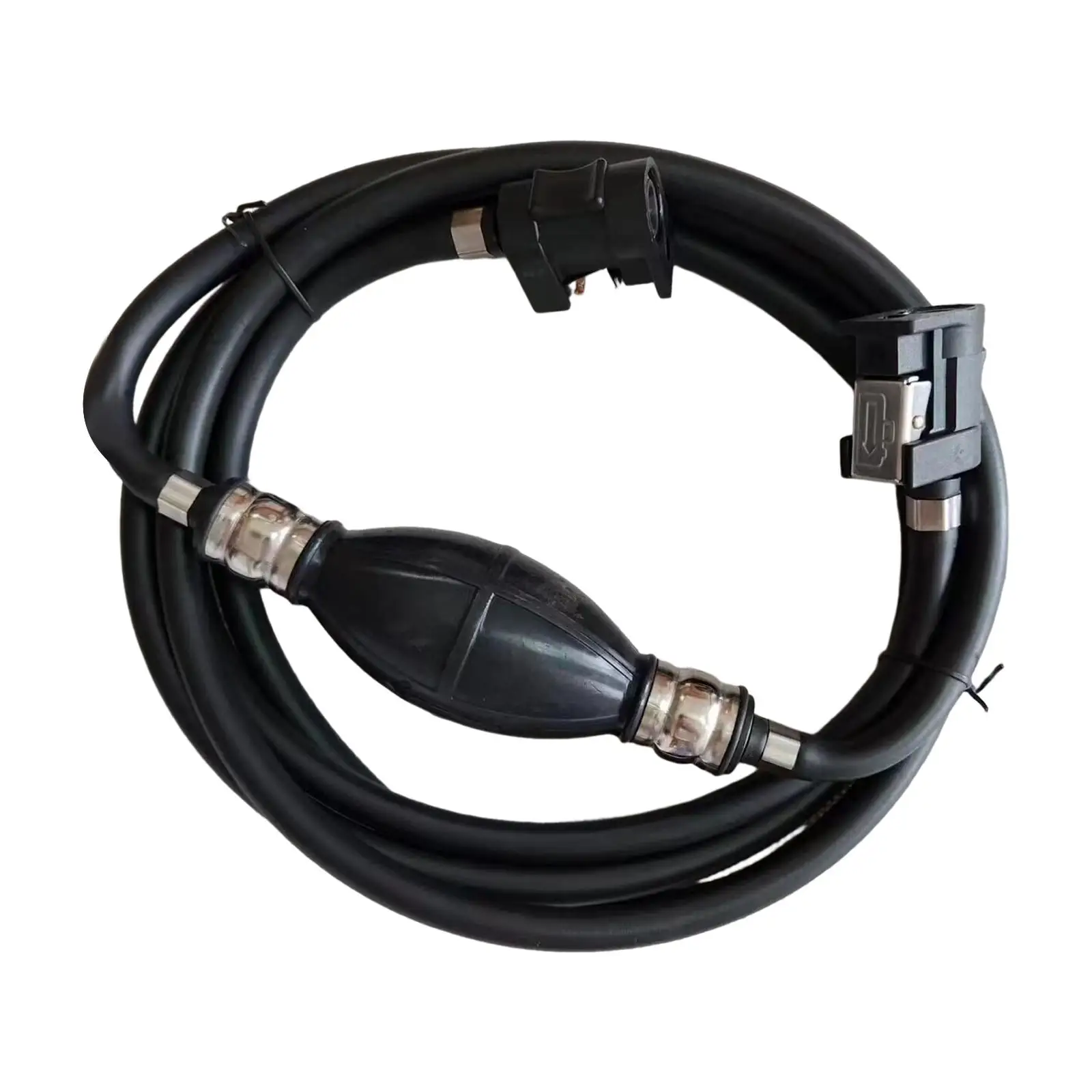 Fuel Gas Line Hose 3Meter Long Rubber Steel Hose Clamps with Primer Bulb Replace Parts for Yamaha Outboard Boat Motor
