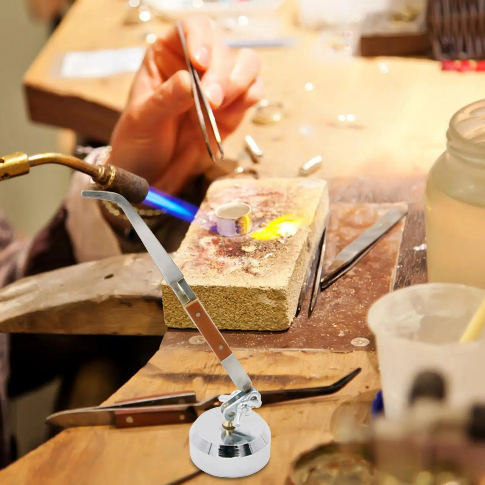 Welding Work Clip Soldering Helper Hand Stainless Steel Table Clip Clamp for Jewelry Making Soldering Repairing Jewellery Repair