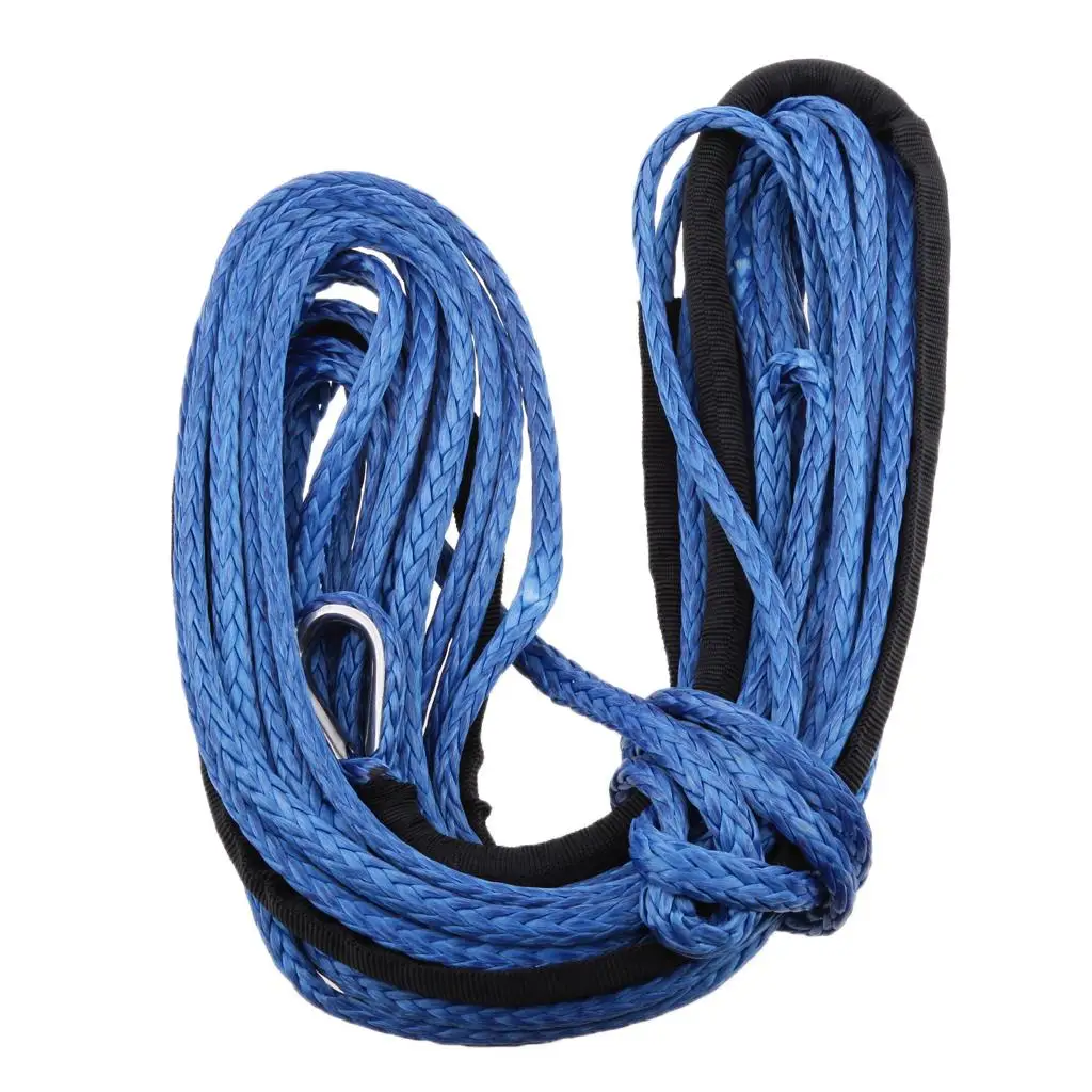 1/4` x 50` BLUE Synthetic Winch Line Cable Rope 5000 LBs for ATV UTV SUV