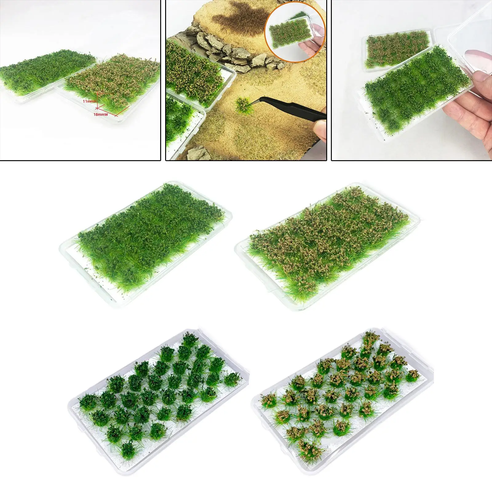 Cluster Grass Tufts Static Scenery Model Miniature Dioramas Railroad Scenery Sand Gaming Terrain Modeling Miniature Grass Tufts
